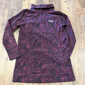 Columbia Black and Pink Fleece Pullover